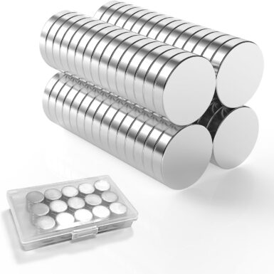 LISOPO Neodymium magneten, 60 stuks, 10 x 2 mm, kleine sterke mini-magneten voor magneetbord, prikbord, koelkast, handwerk