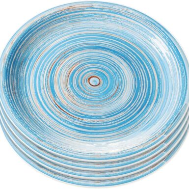 Kare Design borden Swirl Blue 27 cm set van 4