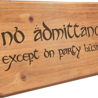 getDigital No admittance except on party business deco bord